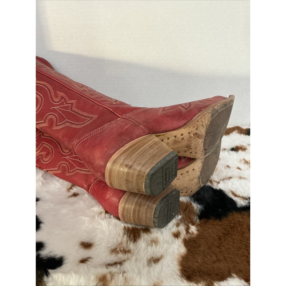 Corral Western RED TALL Knee High Snip Toe Boots Stunning MSRP $289 A4465 9M - Picture 9 of 11